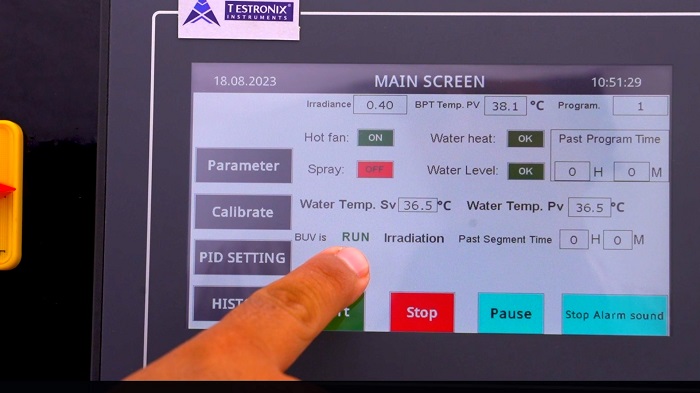 UV stabilizer in the material